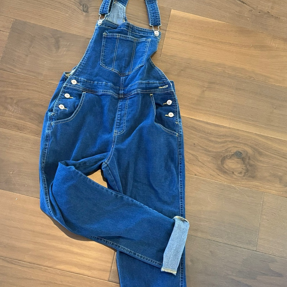 Casual Blue Denim Overalls